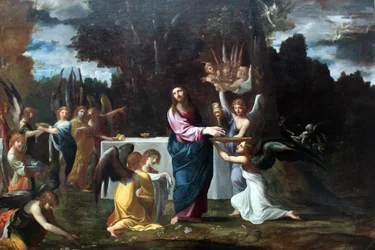 Jesus in the Desert, Served by Angels